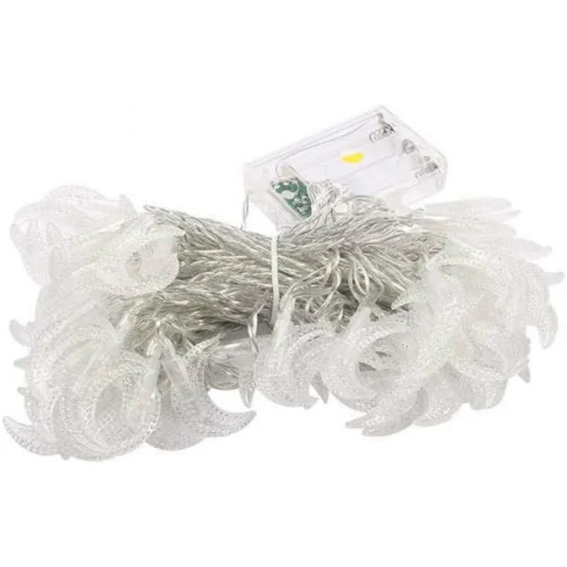 Star Moon Light String, 3M 20 LED Ramadan Decorative Star and Moon String Battery Powered for Wedding Festival Decoration