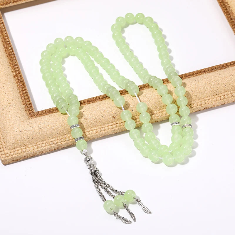Handmade 99 Beads Tasbih Prayer Rosary Beads Bracelet Fashion Decorative Tassels Bracelet Islamic Religion Jewelry Party Favor