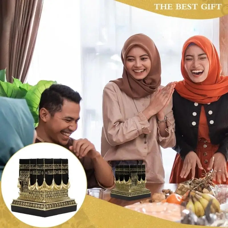Resin Kaba Decors Islamic Prayer House Model Eid Ramadan Gift Muslim Home Office Desk Decorations