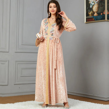 Lace & Legacy – Embroidered Party Abaya for the Arab Woman in America
