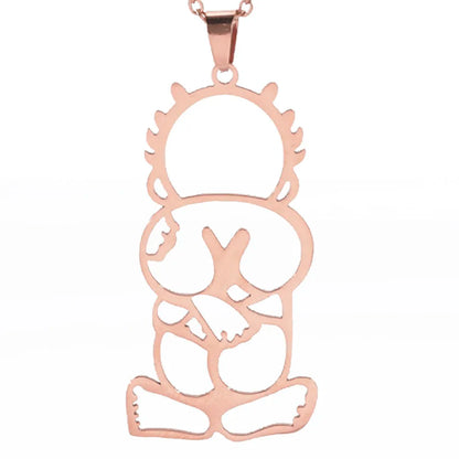 LIKGREAT Fashion Jewelry Handala Hanzala Palestine Stainless Steel Necklace Boy Pendant Chain Necklace Gift for Women Men New
