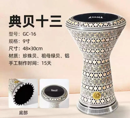 For Middle Eastern Drum Darbuka Arabic Drum Handclapped Percussion Instruments Made In Egypt 8 Inch Aluminum