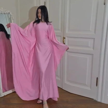 Closed Batwing Abaya Women Muslim Dress Turkish Islamic Dress Women 2024 For Party Kebaya Kaftan Turkey Caftan Marocain Femme