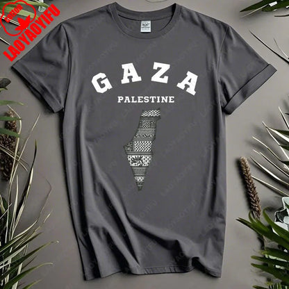 Harajuku Gaza P-Palestine Unisex T-Shirt Activist Statement Shirt Festival Apparel Loose Casual Comfort Cotton Short-sleeve Tees