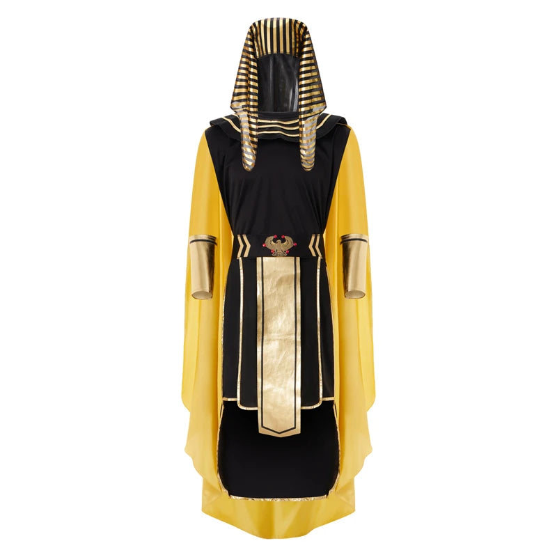 King Tut 7-Piece Pharaoh Costume Set – Egyptian King Cosplay Outfit for Men