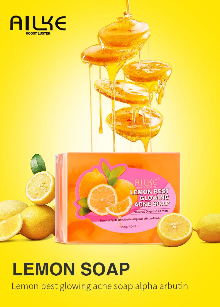 The Lemon Light – Dark Spot & Acne Remover Soap with Olive Oil (200g)