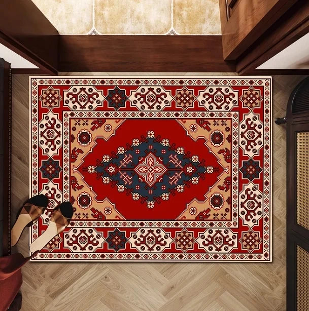 The Isfahan Print – Persian Geometric Retro Area Rug