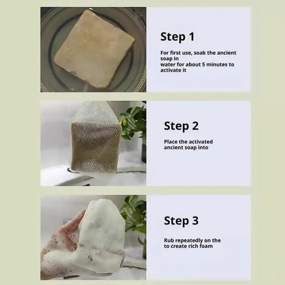 Ancient Soap Natural Olive Oil Laurel Extract Handmade Soap Bar Anti-Mite Deep Cleansing Oil Control Face Body Wash Skin Care