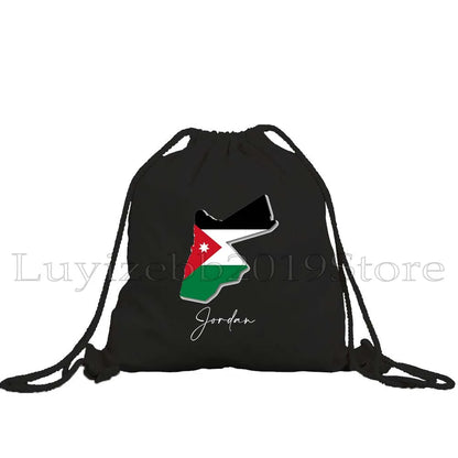 Jordan Emblem Drawstring Bag – Petra, Flag & Map Gym Sackpack
