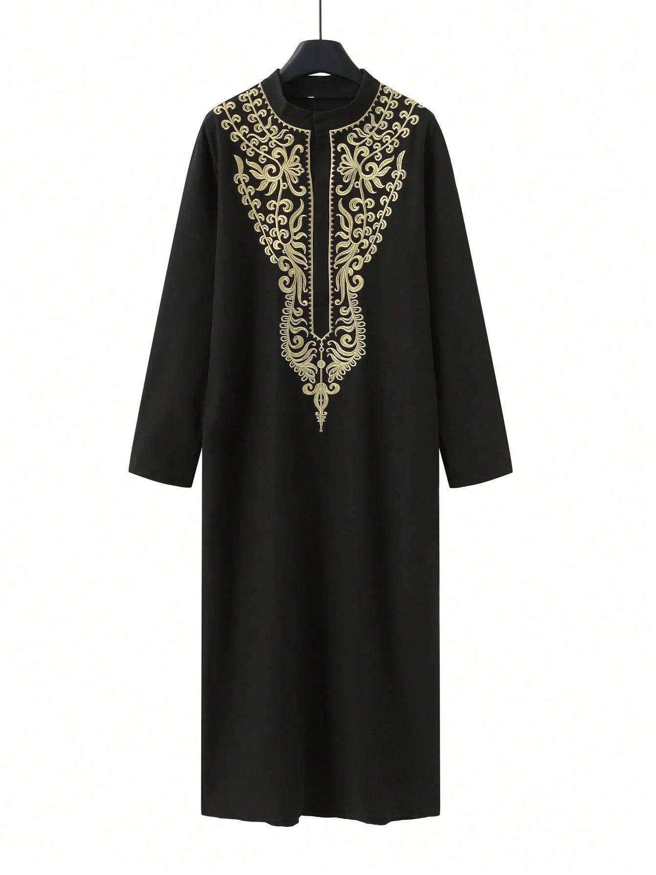 Luxury men's Muslim long sleeve Embroidered garment Embroidered new long sleeve Islamic robe for Muslims