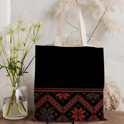 Ethnic Bloom – Classic Floral Lightweight Canvas Tote
