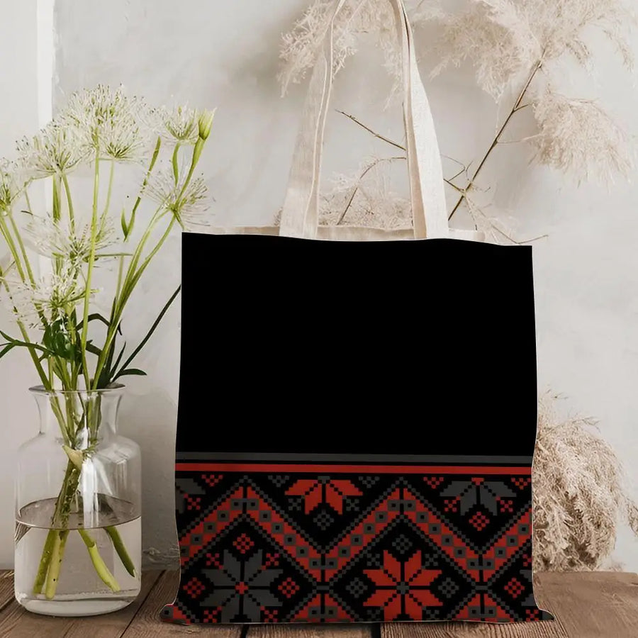 Ethnic Bloom – Classic Floral Lightweight Canvas Tote