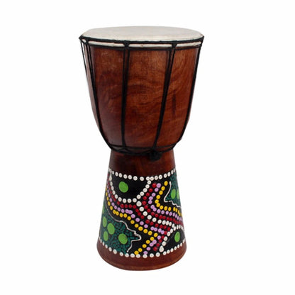 6in African Djembe Drum Hand-Carved -Wood Goat-Skin Traditional African Musical Instrument African Djembe Hand-Carved Drum
