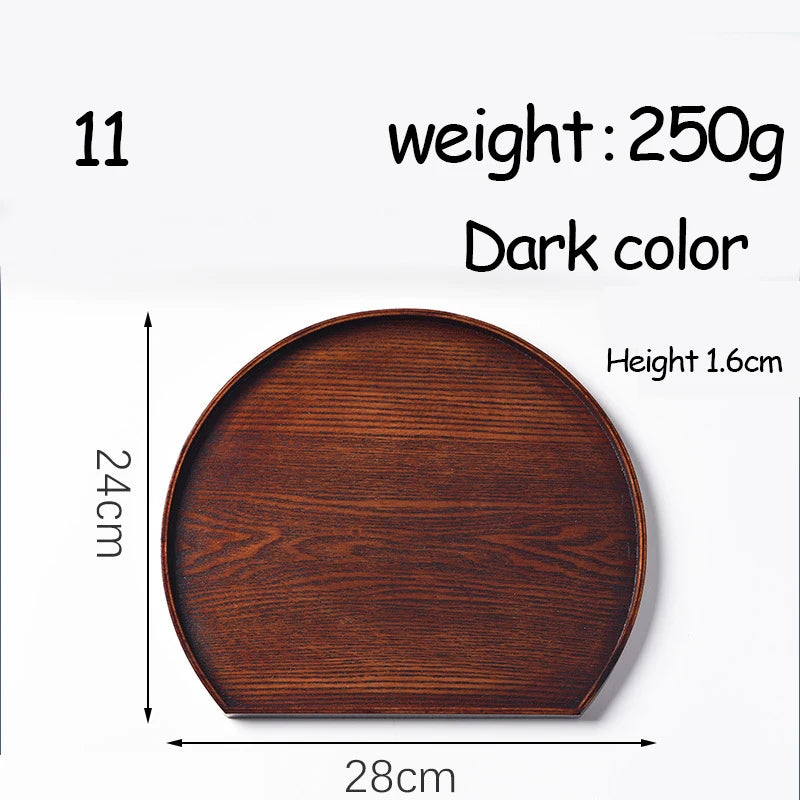 Oval Serving Trays Tableware Dessert Tea Saucer Coasters Coffee Coasters Wooden Plate Storage Food Display Home Hotel Decor
