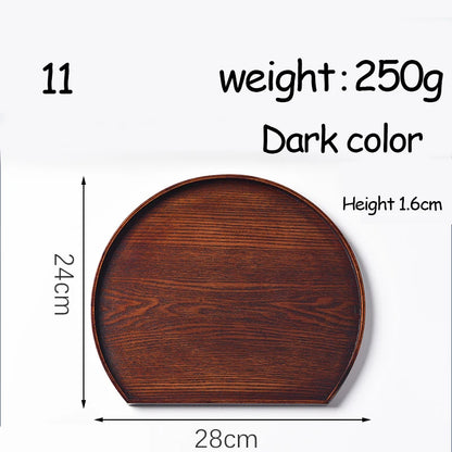 Oval Serving Trays Tableware Dessert Tea Saucer Coasters Coffee Coasters Wooden Plate Storage Food Display Home Hotel Decor