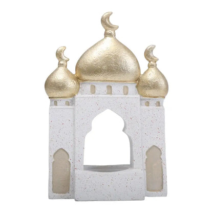 Ramadan Ornaments Resin Material Mosque Islamic Castle Statue Family Tabletop Atmosphere Decoration Architectural Table Decor