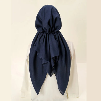 Wholesale Cotton Instant Muslim Hijab Inner Wrap Undercap Triangle Scarf Hijab Plain Islamic Turban Bonnet Soft Headband Hat