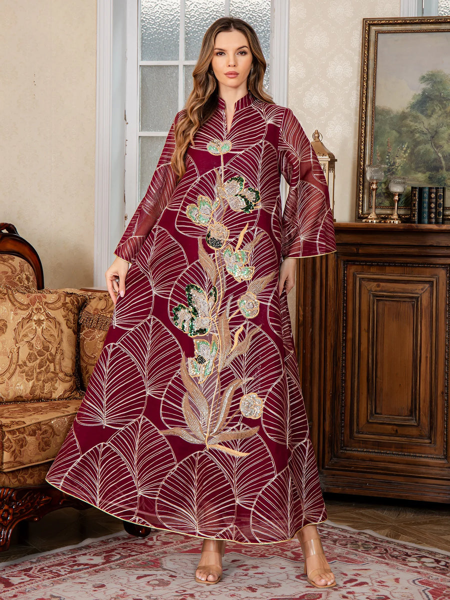 Mesh & Light – Embroidered Eid Abaya for the Muslim Woman in America