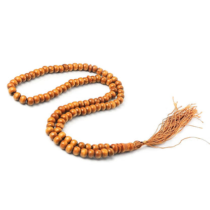 1pcs Wooden Tasbih Prayer Beads 99 Muslim Prayer Beads Islamic Handheld Prayer Beads Muslim Rosary Beads Bracelet with Tassel