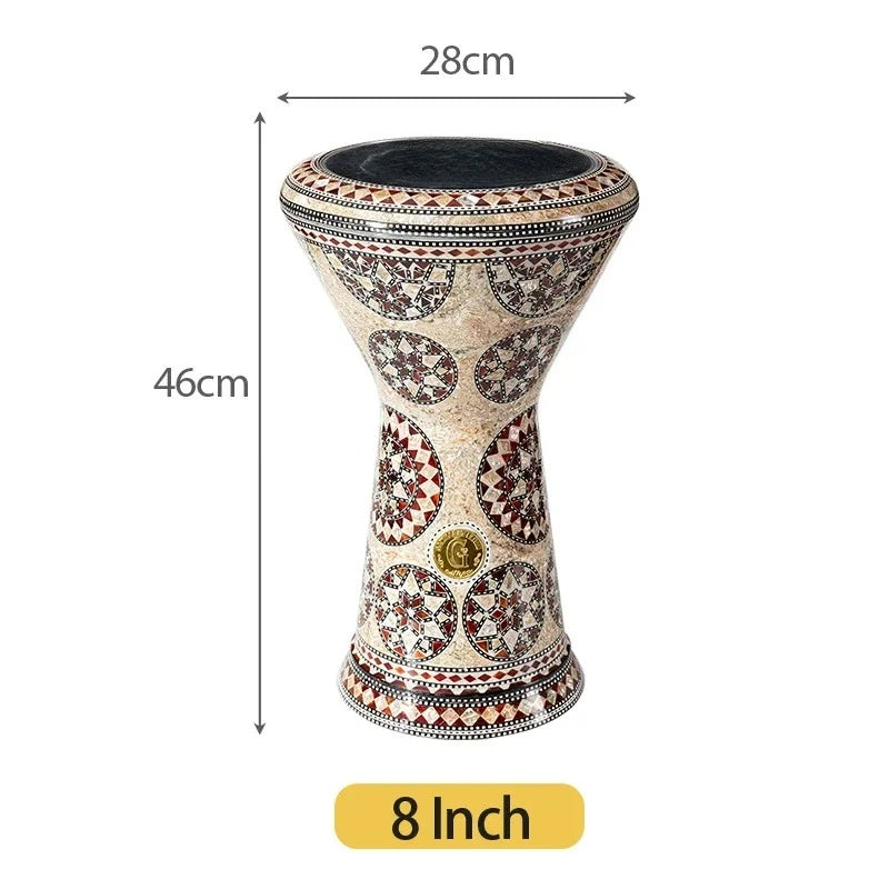 Middle Eastern drum Darbuka Arabic drum Handclapped percussion instruments Made in Egypt 8 Inch Aluminum