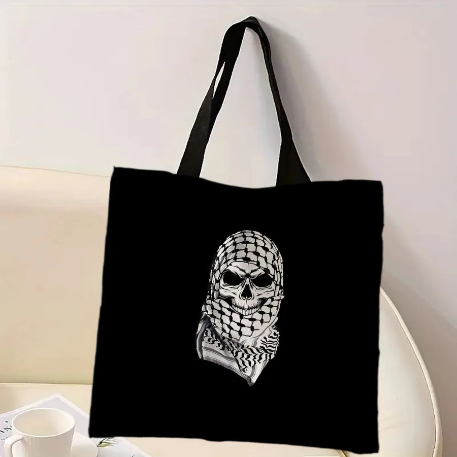Heart Peace Floral Shoulder Bag – Arabic Calligraphy Keffiyeh Tatreez Art