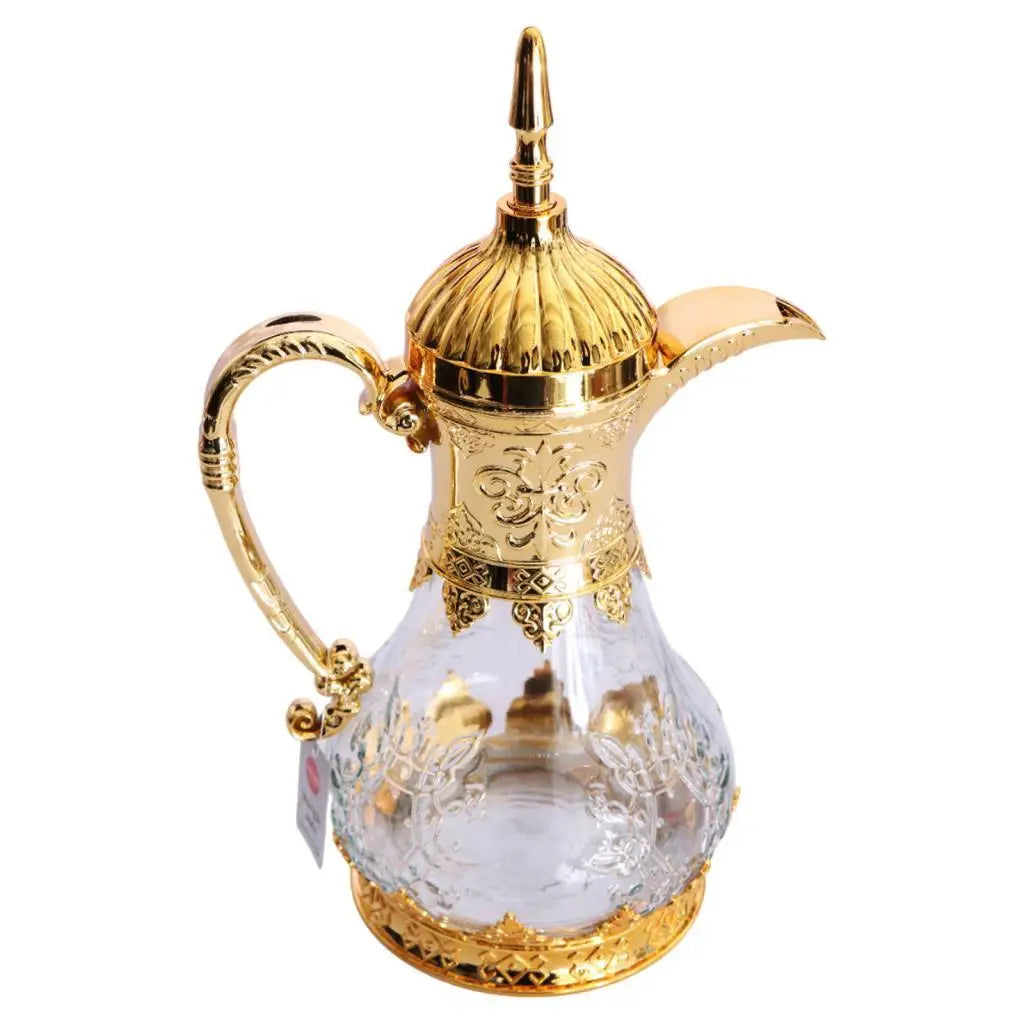 Arabic Glass Coffee Carafe – 1600ml Versatile Teapot for Eid, Travel & Gatherings