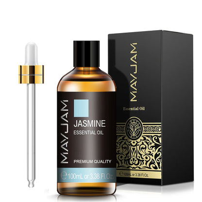 100ml Pure Natural Jasmine Tea Tree Sandalwood Essential Oils Diffuser Plant Lavender Vanilla Rosemary Eucalyptus Essential Oil