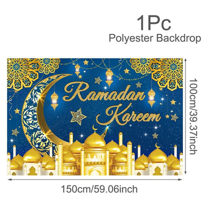 2026 Eid & Ramadan Backdrop Ramadan Kareem Eid Mubarak Party Photography Background Islamic Muslim Party Supplies Eid Al-fitr