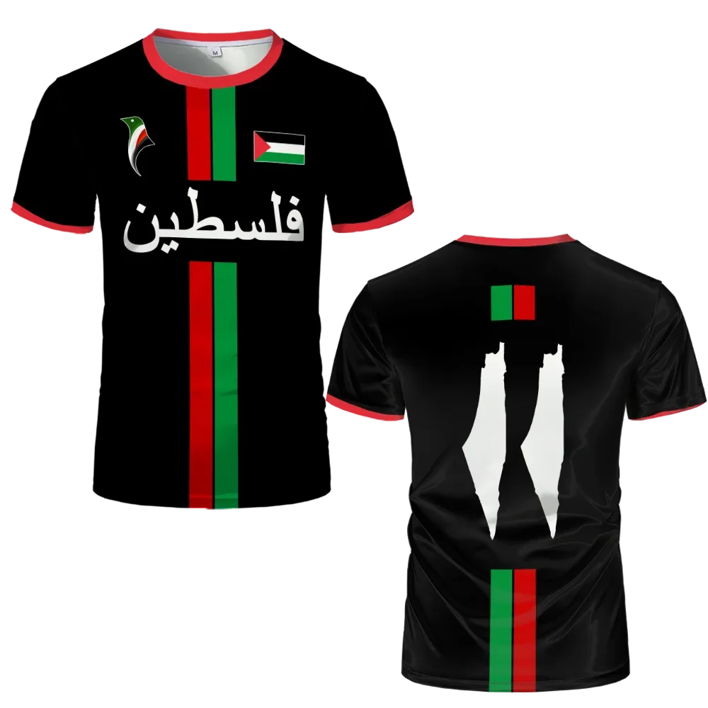 New Palestine Football T-shirts Summer Men's Women Palestinian Jersey Gaza Kid's Tees Gifts Wholesale Unisex T Shirt Summer