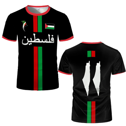 New Palestine Football T-shirts Summer Men's Women Palestinian Jersey Gaza Kid's Tees Gifts Wholesale Unisex T Shirt Summer