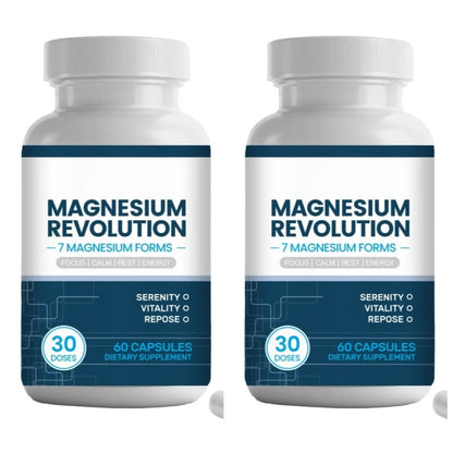 Magnesium Supplement Capsules for Support Enhance Vitality, Provide Energy Dietary Supplementation 60 Capsules