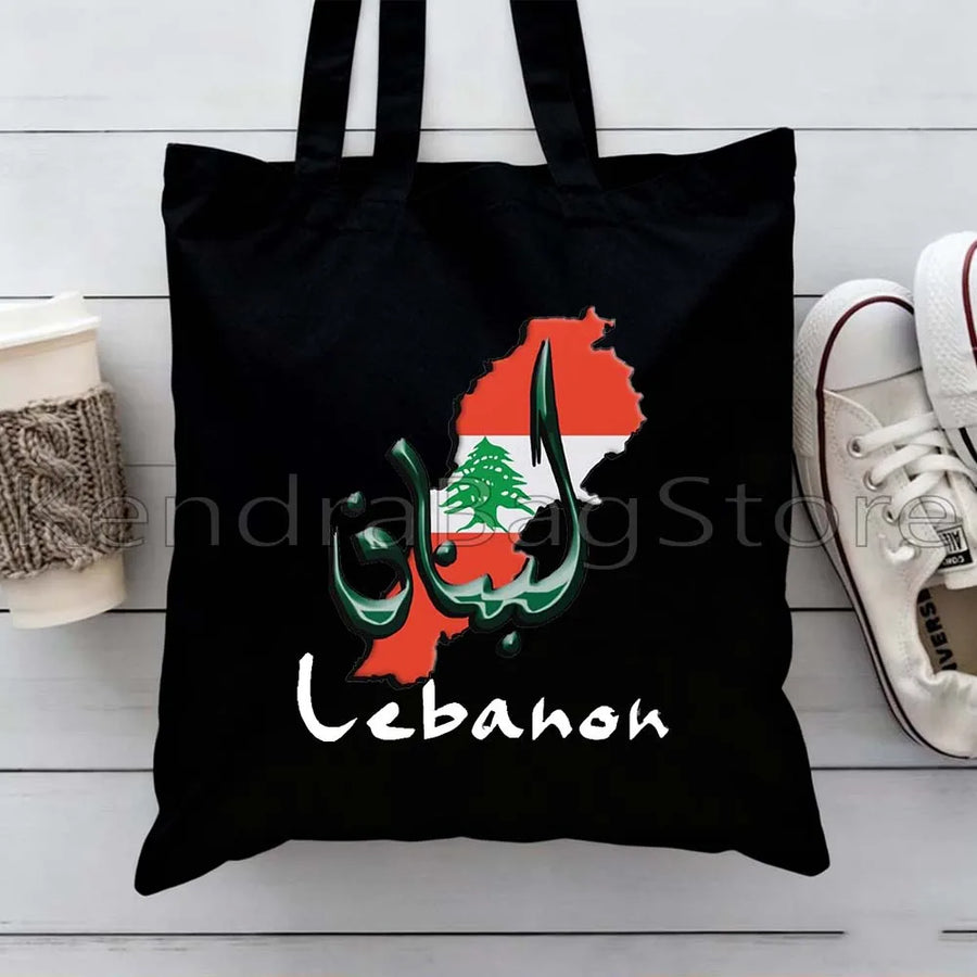 Ya Beirut – Lebanon Flag Heart Canvas Shoulder Tote