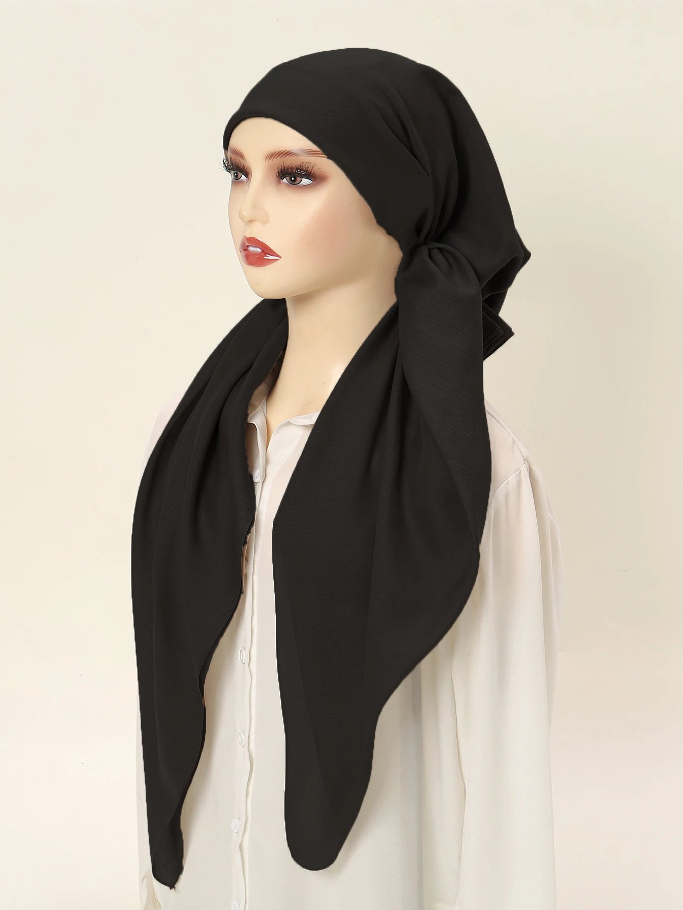 Wholesale Cotton Instant Muslim Hijab Inner Wrap Undercap Triangle Scarf Hijab Plain Islamic Turban Bonnet Soft Headband Hat