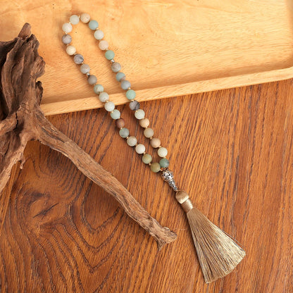 Muslim Tasbih Prayer Rosary 8mm Amazonite Knotted 33 Beads Bracelet Misbaha Tasbeeh Sibha Islamic Jewelry