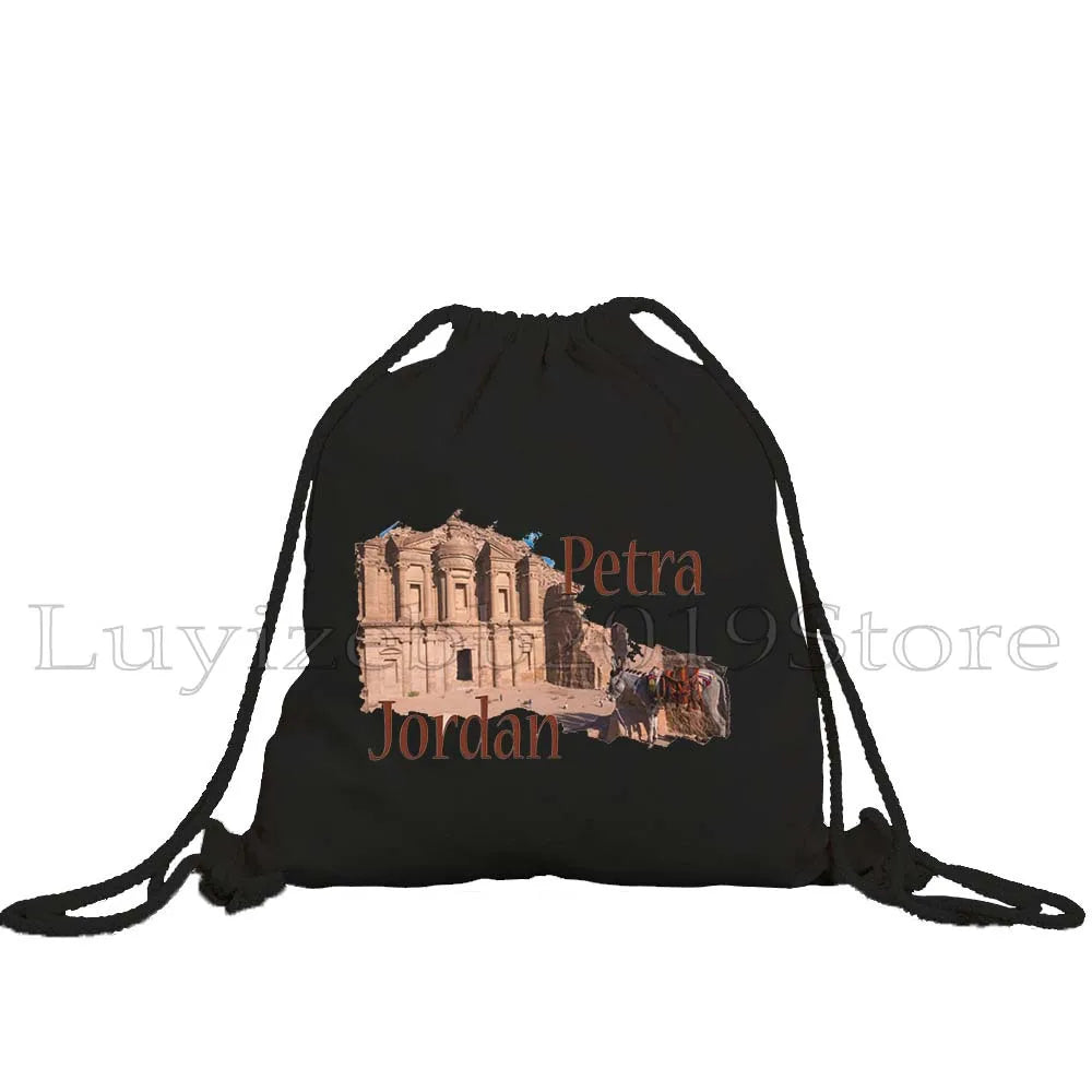 Jordan Emblem Drawstring Bag – Petra, Flag & Map Gym Sackpack