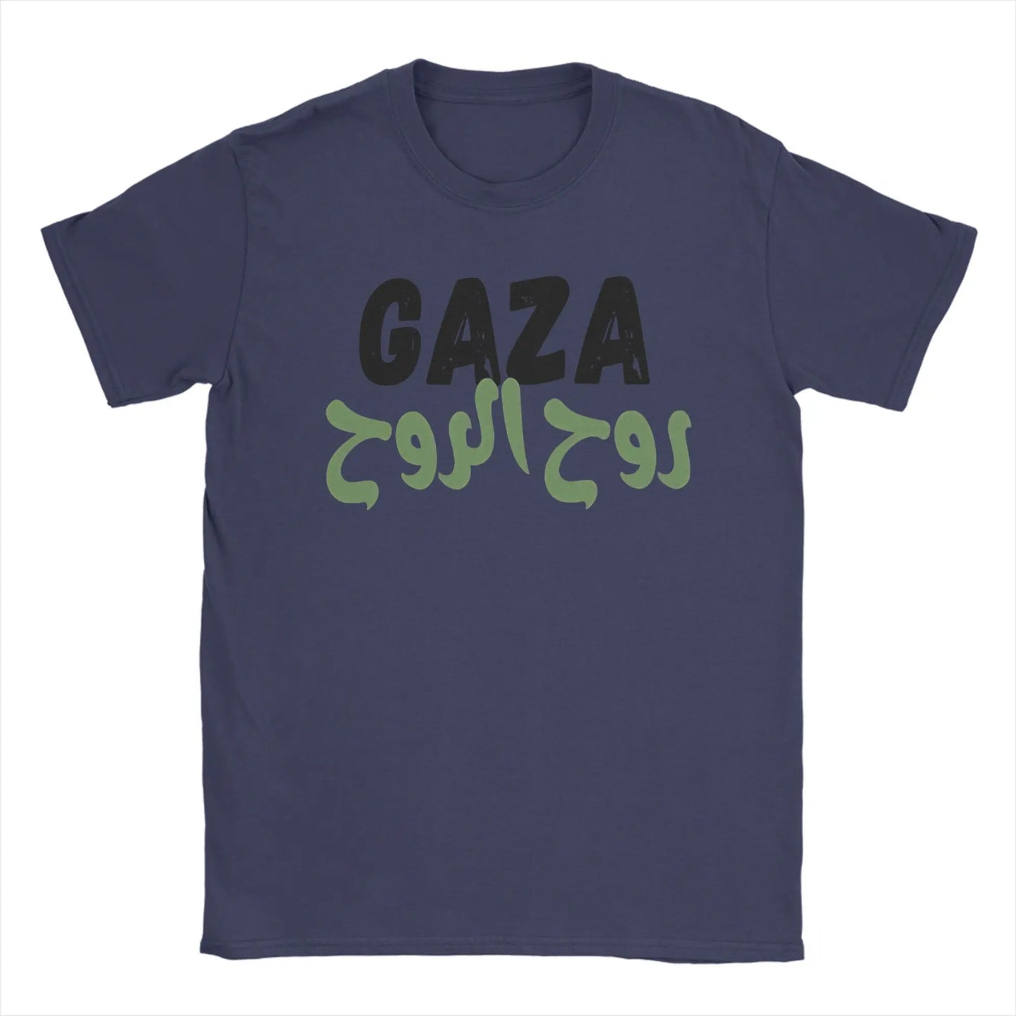 Gaza T Shirt for Men Cotton Humorous T-Shirt Round Collar  Tee Shirt Short Sleeve Clothing Birthday Gift