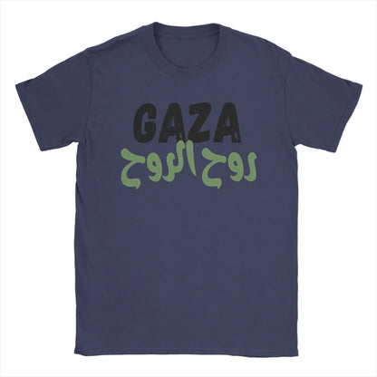 Gaza T Shirt for Men Cotton Humorous T-Shirt Round Collar  Tee Shirt Short Sleeve Clothing Birthday Gift