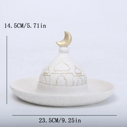 Middle Eastern Style Resin Statue Decor Kaaba Dome Castle House Mosque Islamic Desktop Ornament Islamic Theme Ramadan Muslim