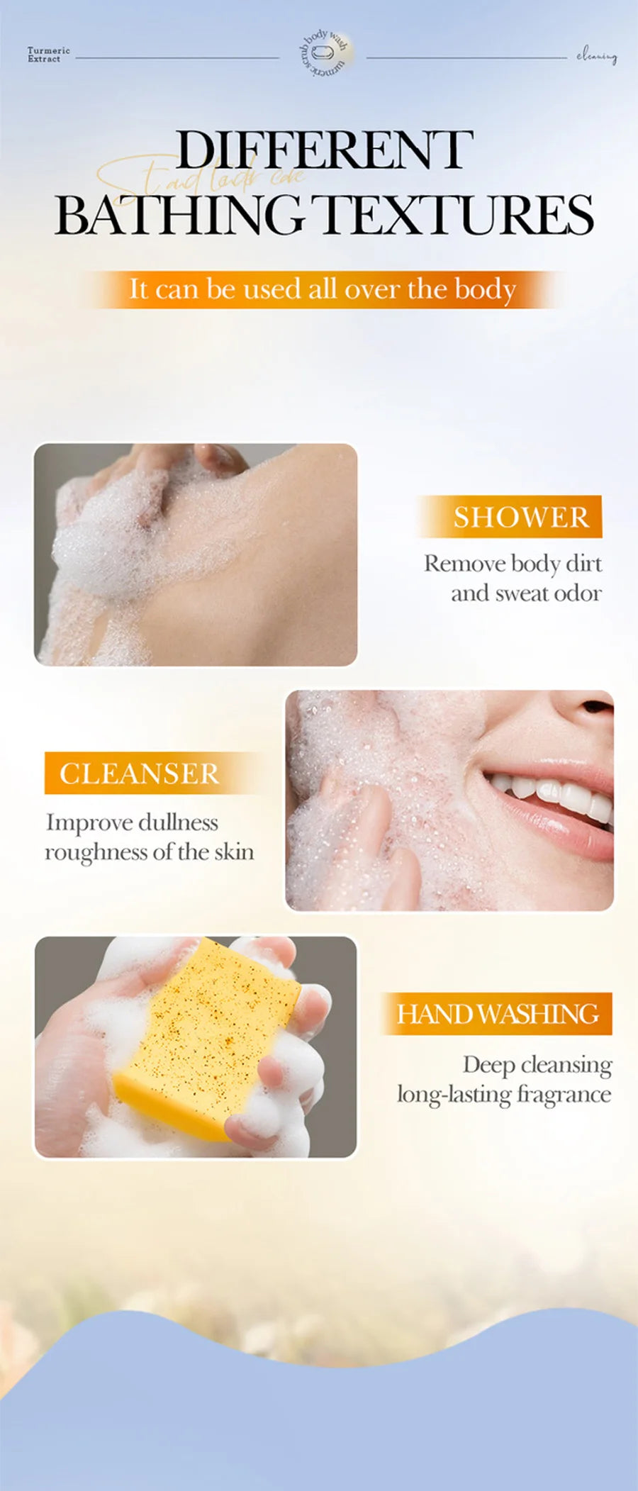 2Pcs/Turmeric Lemon Kojic Acid Deep Cleaning Scrub Soap For Oil Control Acne Removal, Brightening Plant Essential Oil Soap
