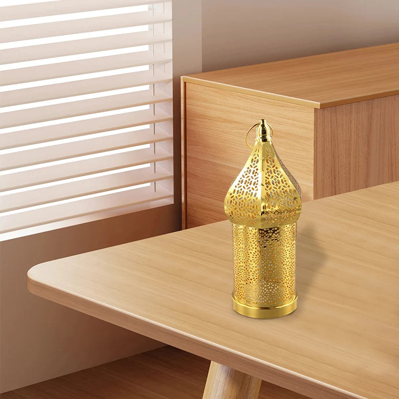 The Golden Lantern – Moroccan Hollow Iron Ramadan Light
