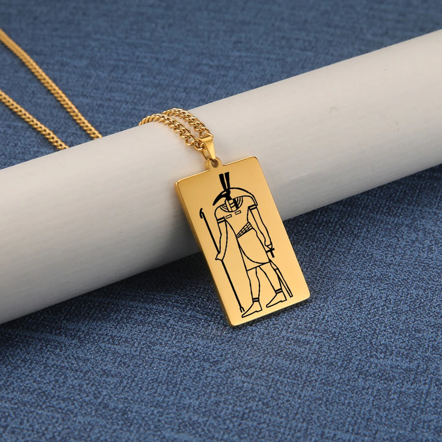 Ancient Egyptian Heritage Pendant – Stainless Steel Necklace of the Pharaohs