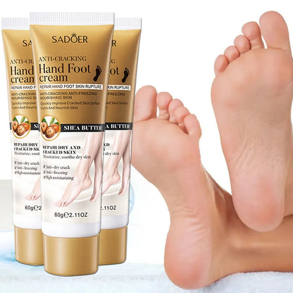 SADOER Shea Butter Foot Cream Moisturizing Anti Wrinkles Anti-Drying Heel Repair Removal Dead Skin Hands and Feet Skin Care