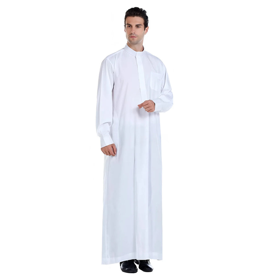 The Qatari Majlis – Men's Collared Long Robe with Pocket
