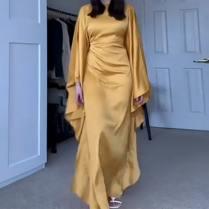 Closed Batwing Abaya Women Muslim Dress Turkish Islamic Dress Women 2024 For Party Kebaya Kaftan Turkey Caftan Marocain Femme