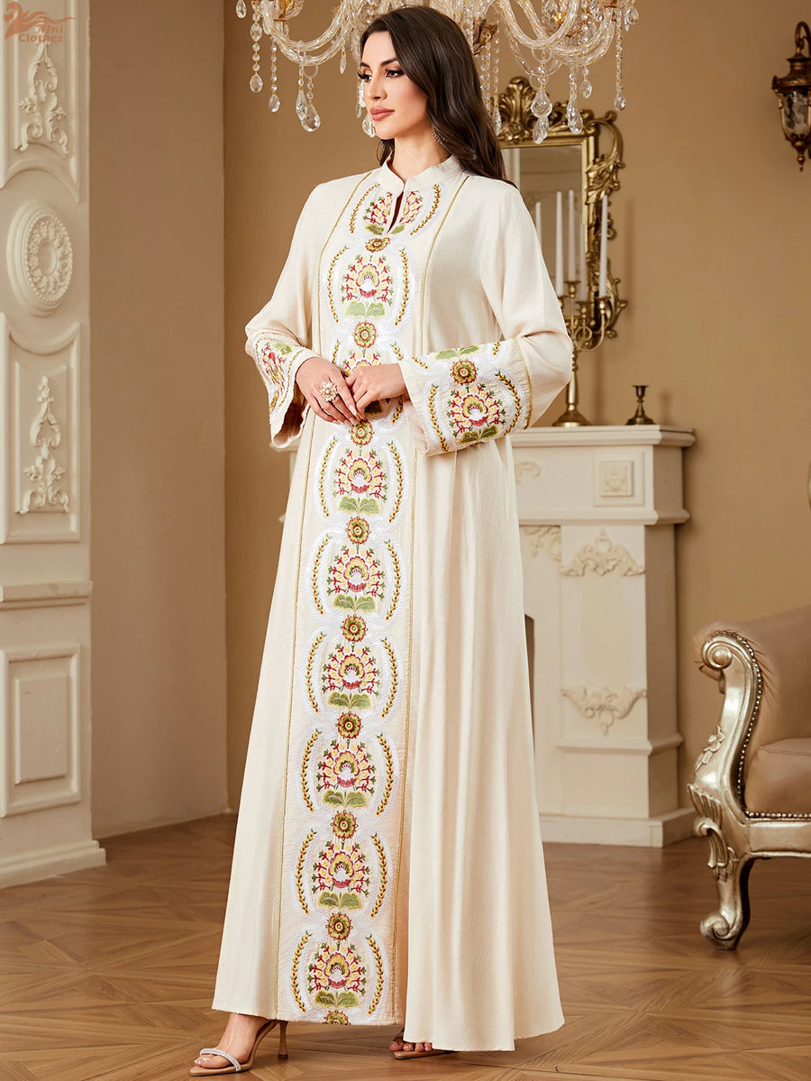 Zahraa IV – The Embroidered Maxi Kaftan for the Arab Woman in America