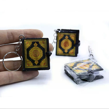 Mini Ark Quran Book The Koran Keychain Muslim Jewelry Deco Gift Key Pendant