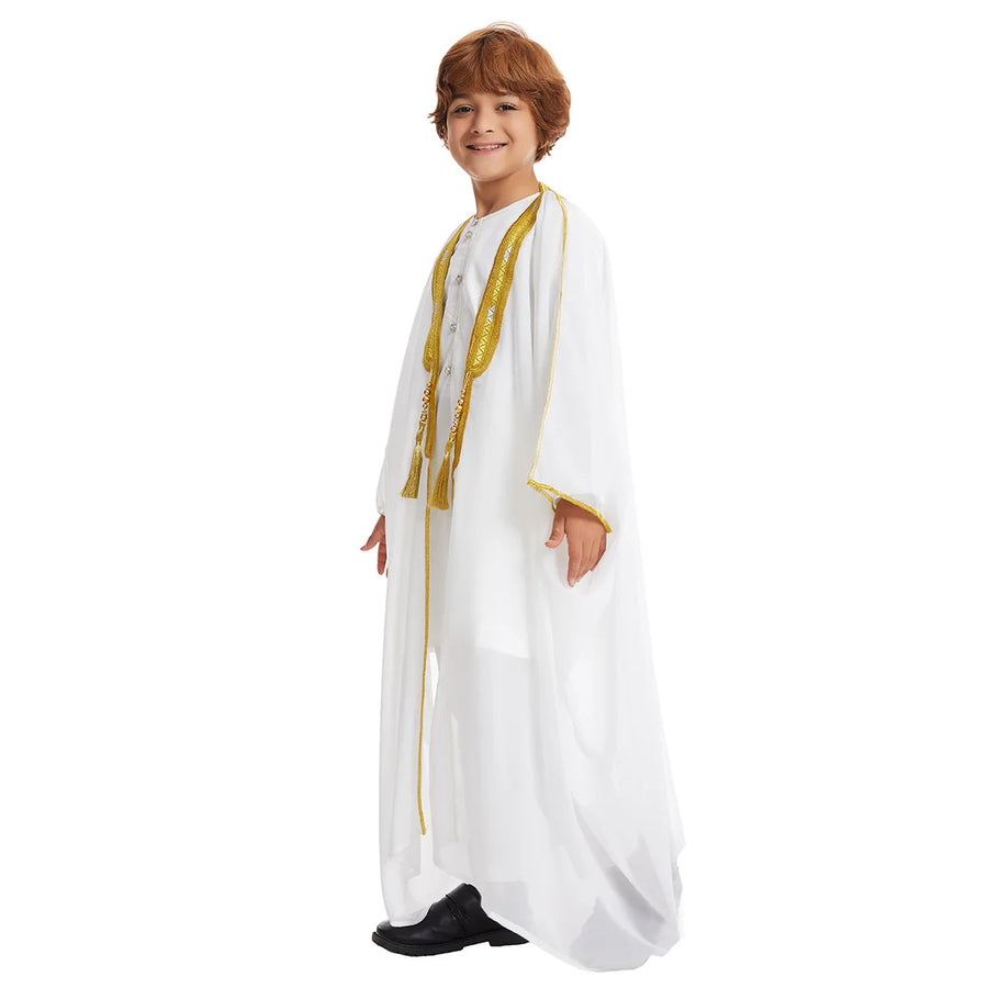 Boys' Eid Dishdasha & Open Abaya – Children's Modest Islamic Robe for Ramadan & Prayer