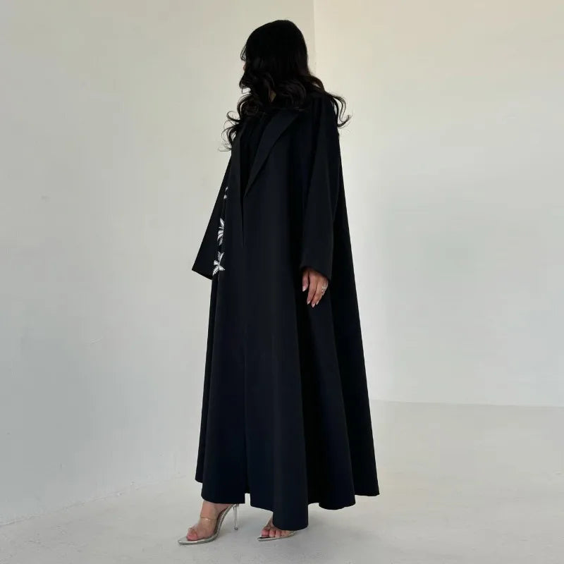 The Notched Lapel – Luxury Black Abaya for the Muslim Woman in America