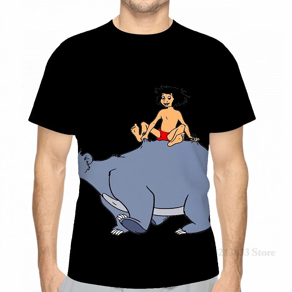 All over print Bear Baloo Mowgli The Jungle Book King Louie men T-Shirt women fashion girl t shirt boy tops tees