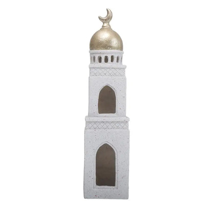 Ramadan Ornaments Resin Material Mosque Islamic Castle Statue Family Tabletop Atmosphere Decoration Architectural Table Decor